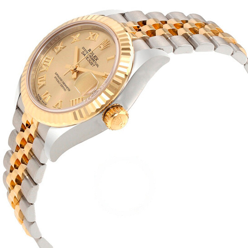 Relógio Lady Datejust Mostrador Champagne Aço e Ouro Amarelo 18K 2 28 mm - Mercado de Luxo - O Maior E-Commerce de Bens, Produtos e Serviços de Luxo do Brasil.