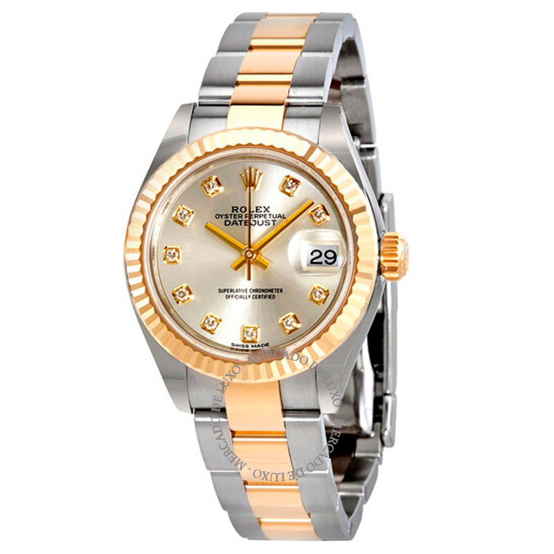 Relógio Lady-Datejust Prata Mostrador Diamante Automático  - Mercado de Luxo - O Maior E-Commerce de Bens, Produtos e Serviços de Luxo do Brasil.