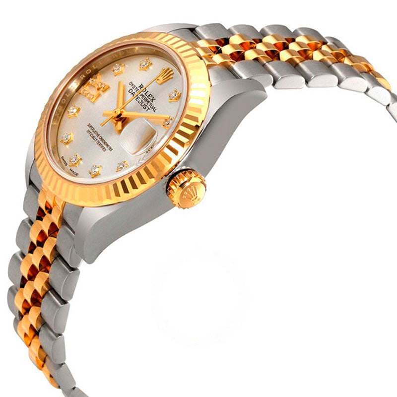 Relógio Lady-Datejust Prata Mostrador Diamante Automático 28 mm - Mercado de Luxo - O Maior E-Commerce de Bens, Produtos e Serviços de Luxo do Brasil.