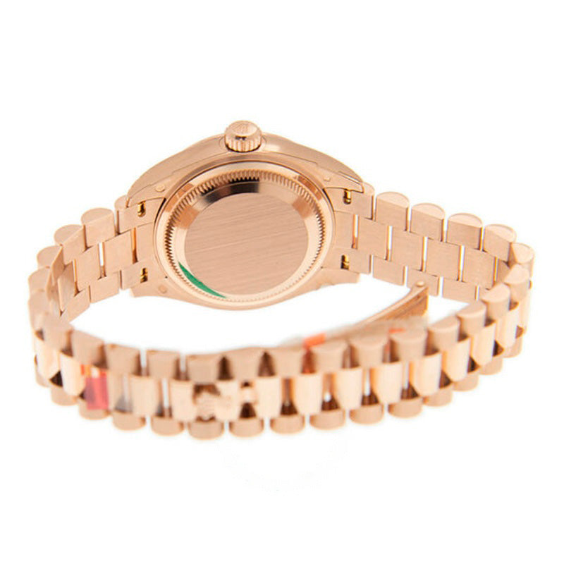 Relógio Lady Datejust Chocolate Diamond Dial Automático Ouro Rosa 18 Quilates President 28 mm - Mercado de Luxo - O Maior E-Commerce de Bens, Produtos e Serviços de Luxo do Brasil.
