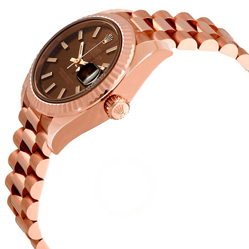 Relógio Lady Datejust Chocolate Dial Ouro Everose 18K Automático 28 mm 279175CH  - Mercado de Luxo - O Maior E-Commerce de Bens, Produtos e Serviços de Luxo do Brasil.