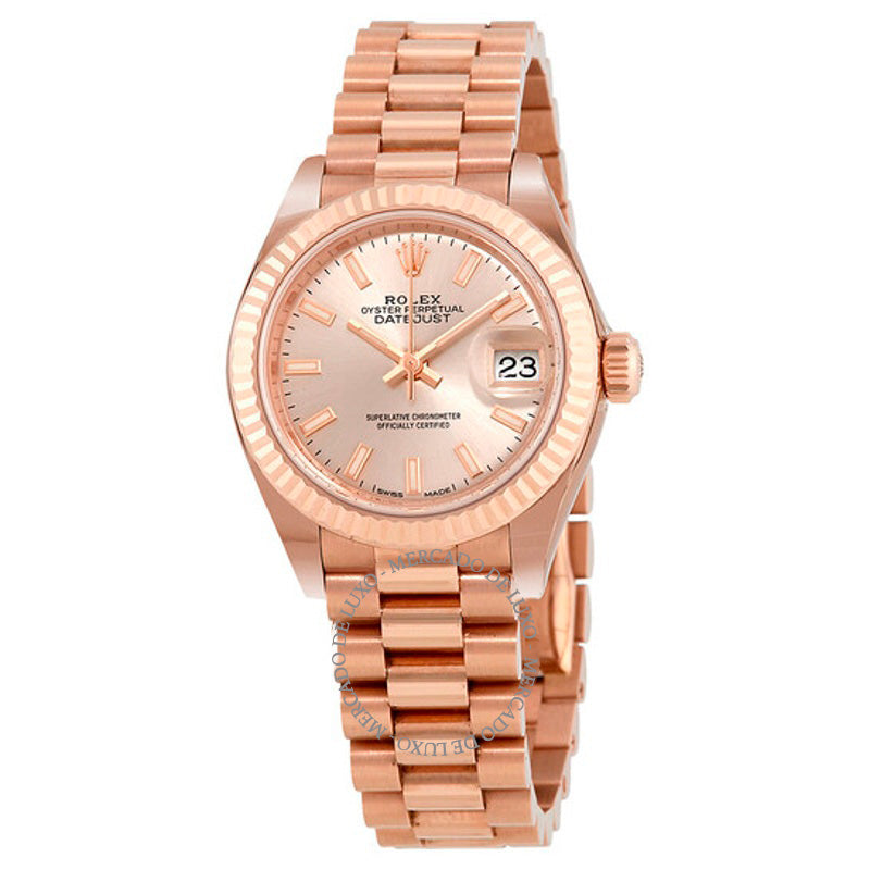 Relógio Lady-Datejust 28 Sundust Dial 18K Ouro Everose Presidente Automático 28 mm - Mercado de Luxo - O Maior E-Commerce de Bens, Produtos e Serviços de Luxo do Brasil.