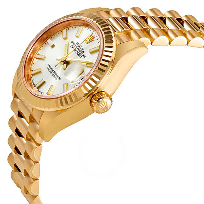 Relógio Lady-Datejust 28 Mostrador prateado Ouro amarelo 18K Presidente Automático  - Mercado de Luxo - O Maior E-Commerce de Bens, Produtos e Serviços de Luxo do Brasil.