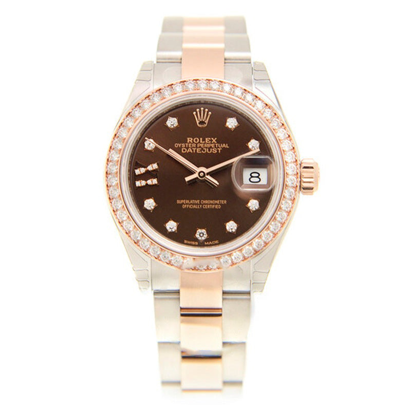 Relógio Lady Datejust Chocolate Diamond Dial Automático em Aço e Ouro Everose 18 quilates Oyster  - Mercado de Luxo - O Maior E-Commerce de Bens, Produtos e Serviços de Luxo do Brasil.