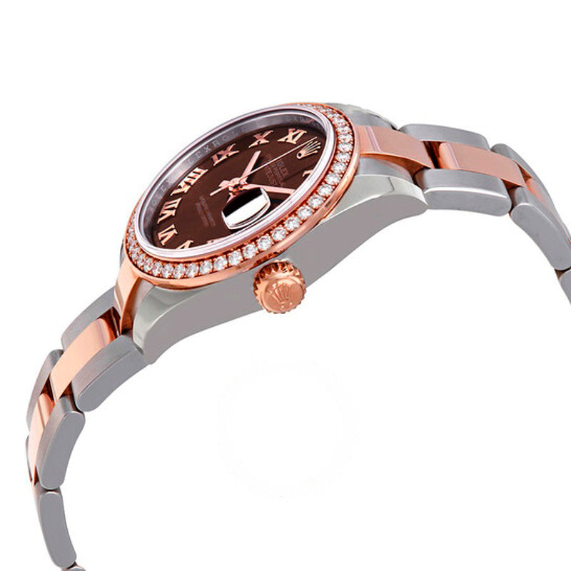 Relógio Oyster Datejust Chocolate Dial Automático em Aço e Ouro Everose 18K 28 mm - Mercado de Luxo - O Maior E-Commerce de Bens, Produtos e Serviços de Luxo do Brasil.