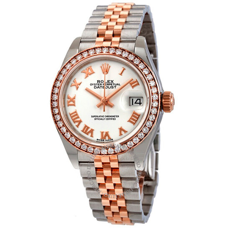 Relógio Lady Datejust Jubilee automático em aço e ouro Everose 18K com mostrador branco 28 mm - Mercado de Luxo - O Maior E-Commerce de Bens, Produtos e Serviços de Luxo do Brasil.