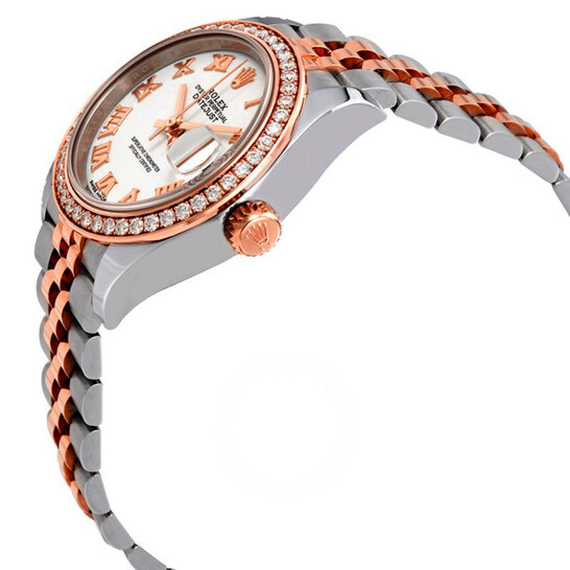 Relógio Lady Datejust Jubilee automático em aço e ouro Everose 18K com mostrador branco 28 mm - Mercado de Luxo - O Maior E-Commerce de Bens, Produtos e Serviços de Luxo do Brasil.