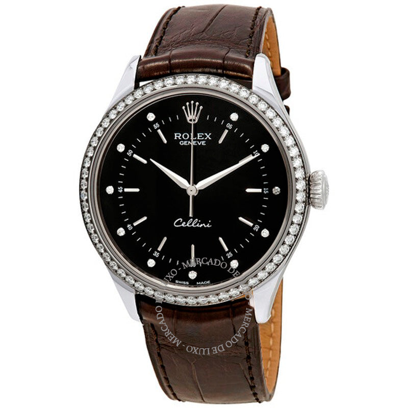 Relógio Cellini Time Black Diamond Dial em couro de jacaré 39 mm - Mercado de Luxo - O Maior E-Commerce de Bens, Produtos e Serviços de Luxo do Brasil.