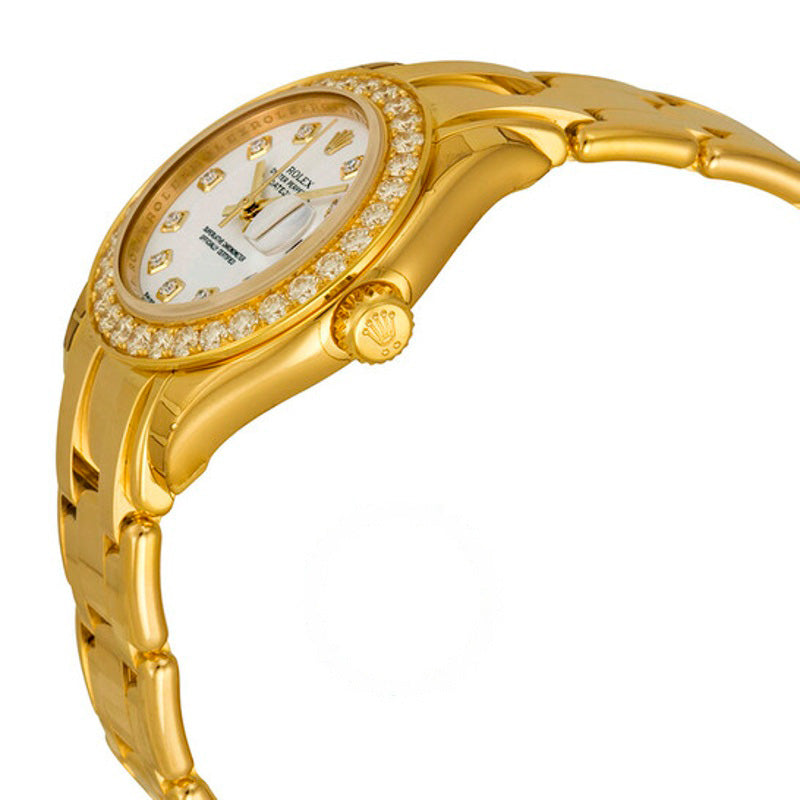 Relógio Lady-Datejust Pearlmaster Mostrador de Diamante Branco Ouro Amarelo 18K Automático 29 mm - Mercado de Luxo - O Maior E-Commerce de Bens, Produtos e Serviços de Luxo do Brasil.