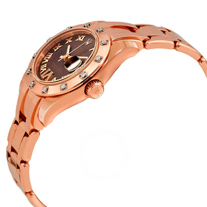 Relógio Lady-Datejust Pearlmaster Mostrador Marrom Chocolate Ouro Everose 18K Automático 29 mm - Mercado de Luxo - O Maior E-Commerce de Bens, Produtos e Serviços de Luxo do Brasil.