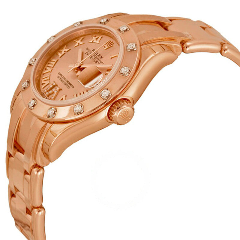 Relógio Lady-Datejust Pearlmaster Mostrador Rosa Ouro Everose 18K Automático 29 mm - Mercado de Luxo - O Maior E-Commerce de Bens, Produtos e Serviços de Luxo do Brasil.