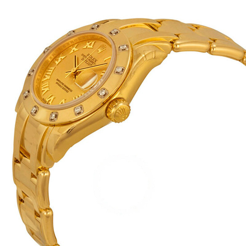 Relógio Lady-Datejust Pearlmaster Champagne Dial Ouro Amarelo 18K Automático 29 mm - Mercado de Luxo - O Maior E-Commerce de Bens, Produtos e Serviços de Luxo do Brasil.