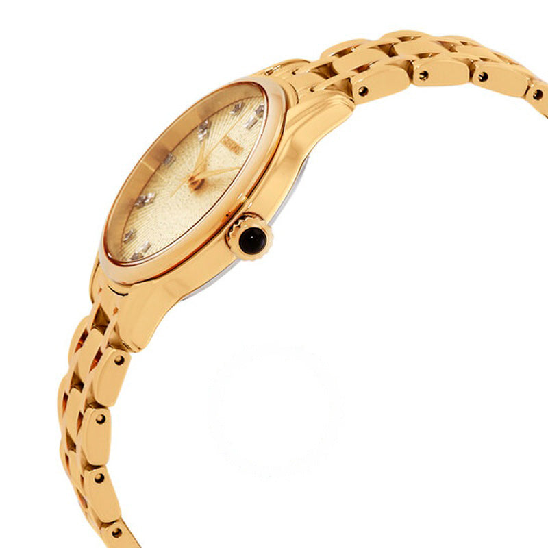 Relógio Descubra mais sobre o mostrador dourado com diamantes de quartzo  - Mercado de Luxo - O Maior E-Commerce de Bens, Produtos e Serviços de Luxo do Brasil.