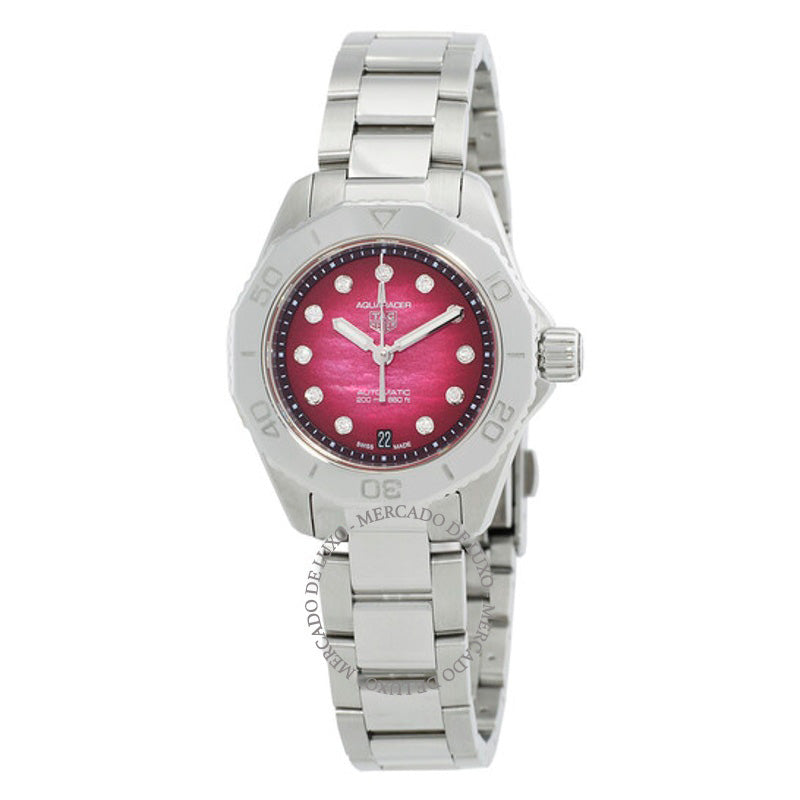 Relógio Aquaracer Professional 200 Automático Diamante Mostrador Vermelho 30 mm - Mercado de Luxo - O Maior E-Commerce de Bens, Produtos e Serviços de Luxo do Brasil.