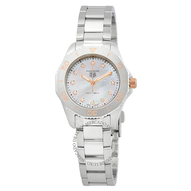 Relógio Aquaracer Quartz Diamond Mostrador Branco Madrepérola 30 mm - Mercado de Luxo - O Maior E-Commerce de Bens, Produtos e Serviços de Luxo do Brasil.