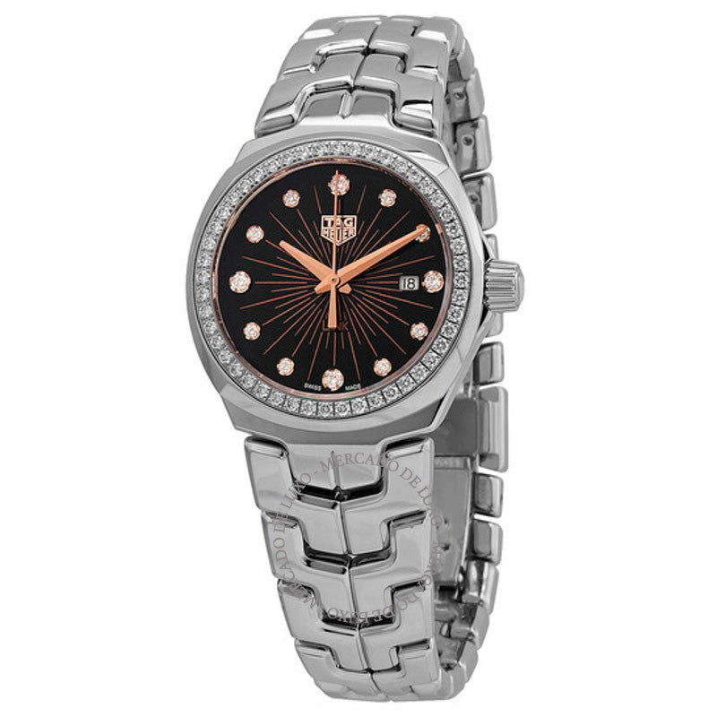 Relógio Link Quartzo Diamante Mostrador Preto 32 mm - Mercado de Luxo - O Maior E-Commerce de Bens, Produtos e Serviços de Luxo do Brasil.