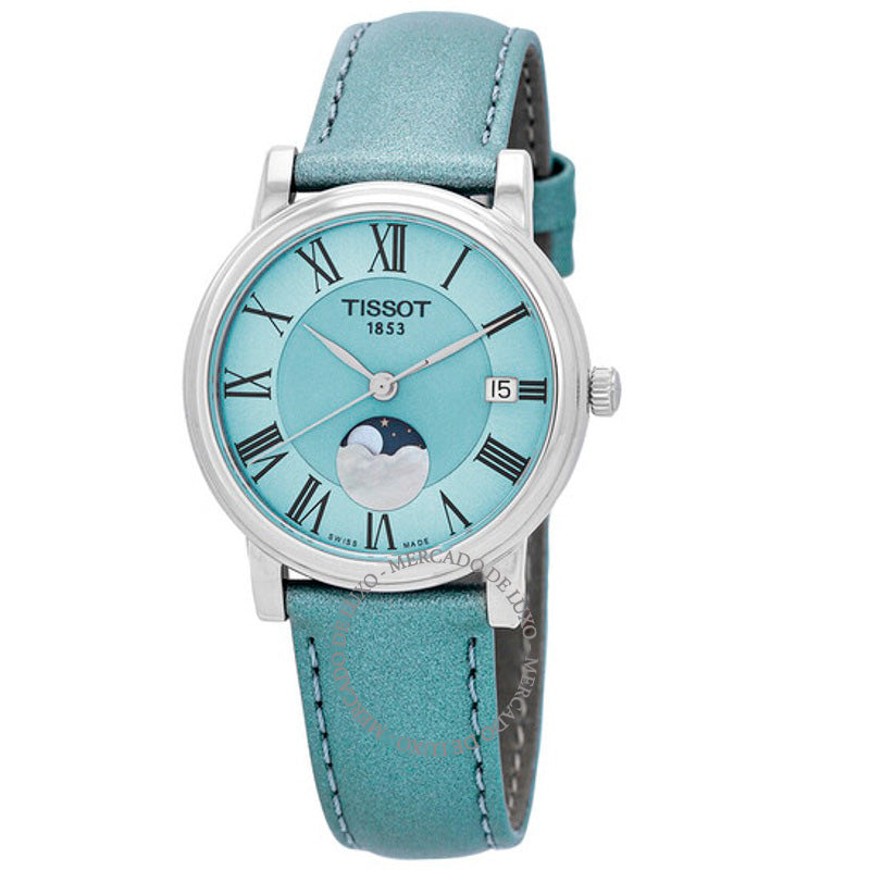Relógio Carson Moon Phase Quartz Mostrador Azul Claro 32 mm - Mercado de Luxo - O Maior E-Commerce de Bens, Produtos e Serviços de Luxo do Brasil.