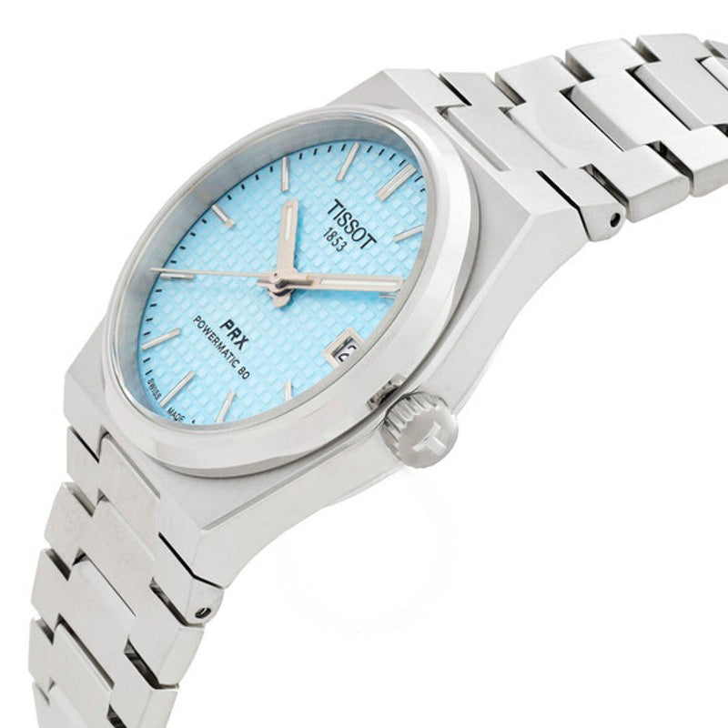 Relógio PRX Powermatic 80 Automático Mostrador Azul Gelo 35 mm - Mercado de Luxo - O Maior E-Commerce de Bens, Produtos e Serviços de Luxo do Brasil.