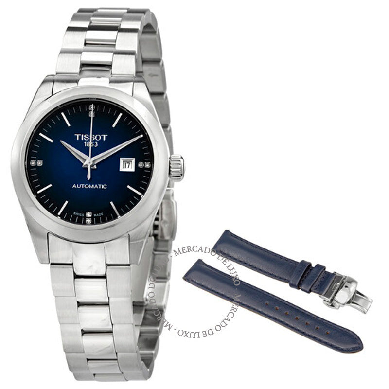 Relógio T-My Lady Automático Diamante Mostrador Azul 29 mm - Mercado de Luxo - O Maior E-Commerce de Bens, Produtos e Serviços de Luxo do Brasil.