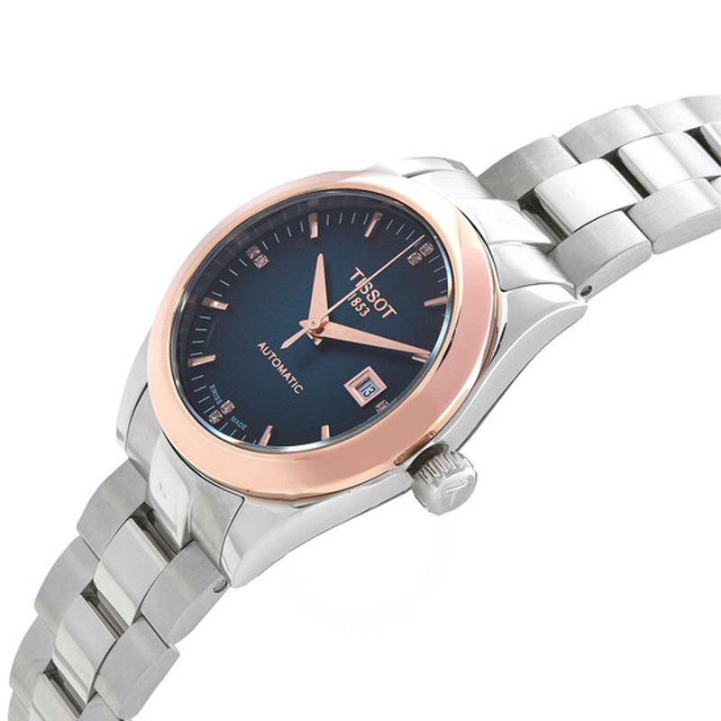 Relógio T-My Lady Automático Diamante Gradiente Mostrador Azul-Preto 29 mm - Mercado de Luxo - O Maior E-Commerce de Bens, Produtos e Serviços de Luxo do Brasil.