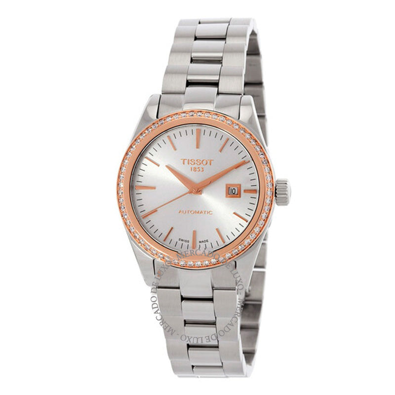 Relógio T-My Lady Automático com Mostrador Prateado e Diamante 29 mm - Mercado de Luxo - O Maior E-Commerce de Bens, Produtos e Serviços de Luxo do Brasil.