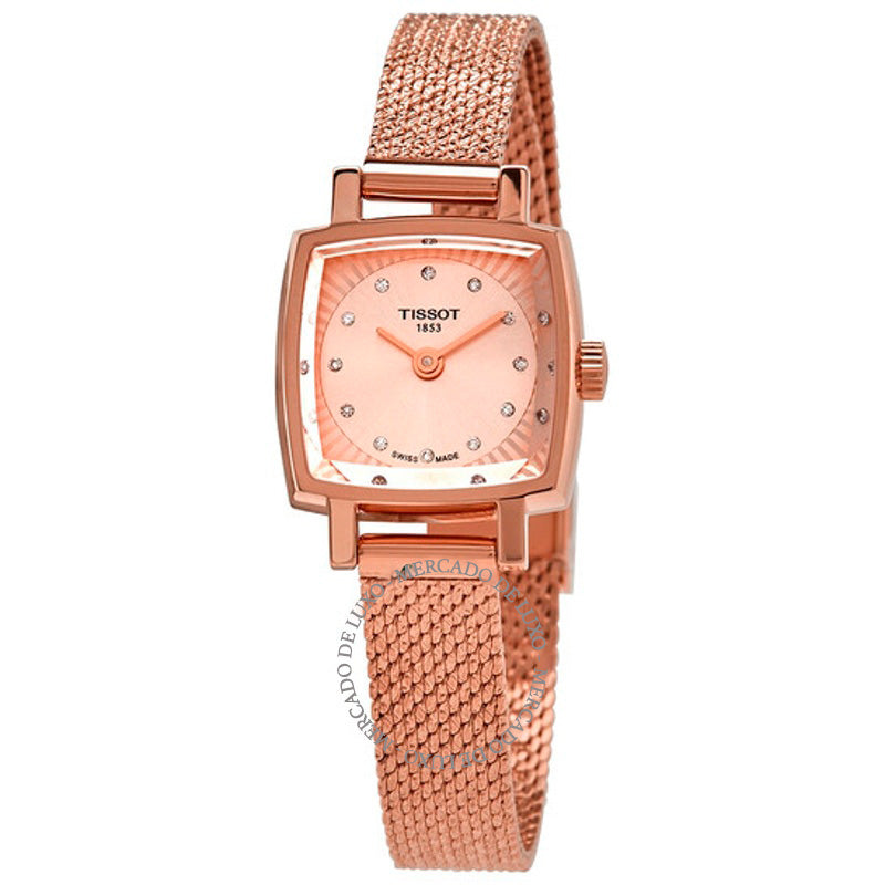 Relógio Lindo mostrador quadrado com diamantes rosa 20 mm - Mercado de Luxo - O Maior E-Commerce de Bens, Produtos e Serviços de Luxo do Brasil.