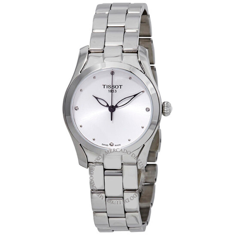 Relógio T-Wave Diamond Silver Dial  - Mercado de Luxo - O Maior E-Commerce de Bens, Produtos e Serviços de Luxo do Brasil.