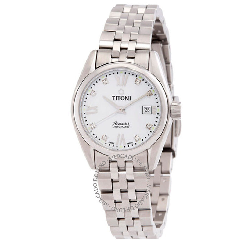Relógio Airmaster Automático Mostrador Branco 23909 27 mm - Mercado de Luxo - O Maior E-Commerce de Bens, Produtos e Serviços de Luxo do Brasil.
