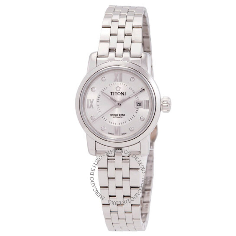 Relógio Space Star Automático Mostrador Prateado 23538 28 mm - Mercado de Luxo - O Maior E-Commerce de Bens, Produtos e Serviços de Luxo do Brasil.