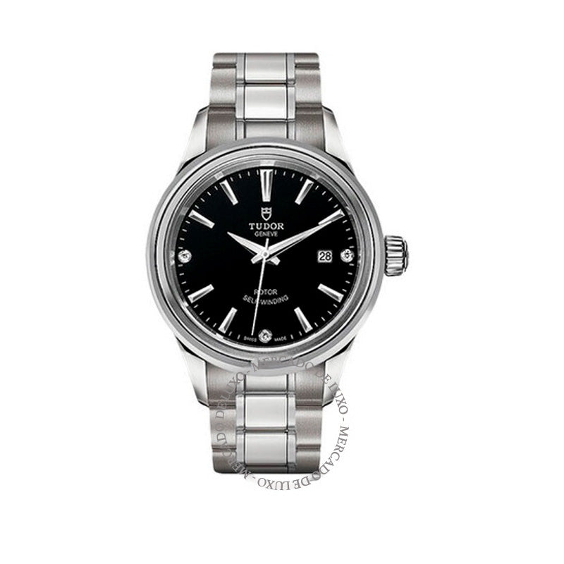 Relógio Mostrador preto automático com mostrador de diamante 28 mm - Mercado de Luxo - O Maior E-Commerce de Bens, Produtos e Serviços de Luxo do Brasil.