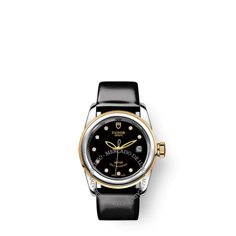 Relógio Glamour Date Automático Diamante Mostrador Preto 26 mm - Mercado de Luxo - O Maior E-Commerce de Bens, Produtos e Serviços de Luxo do Brasil.