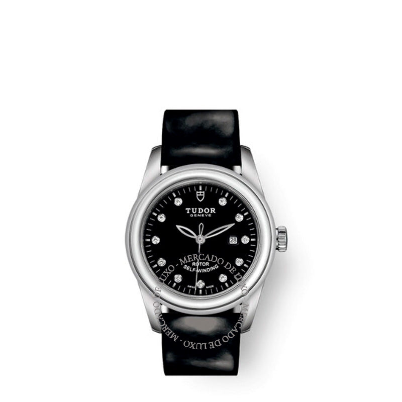 Relógio Glamour Date Automático Diamante Mostrador Preto 31 mm - Mercado de Luxo - O Maior E-Commerce de Bens, Produtos e Serviços de Luxo do Brasil.