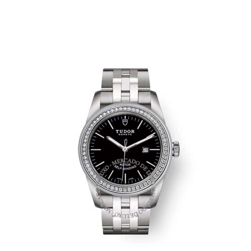 Relógio Glamour Date Automático Diamante Mostrador Preto  - Mercado de Luxo - O Maior E-Commerce de Bens, Produtos e Serviços de Luxo do Brasil.