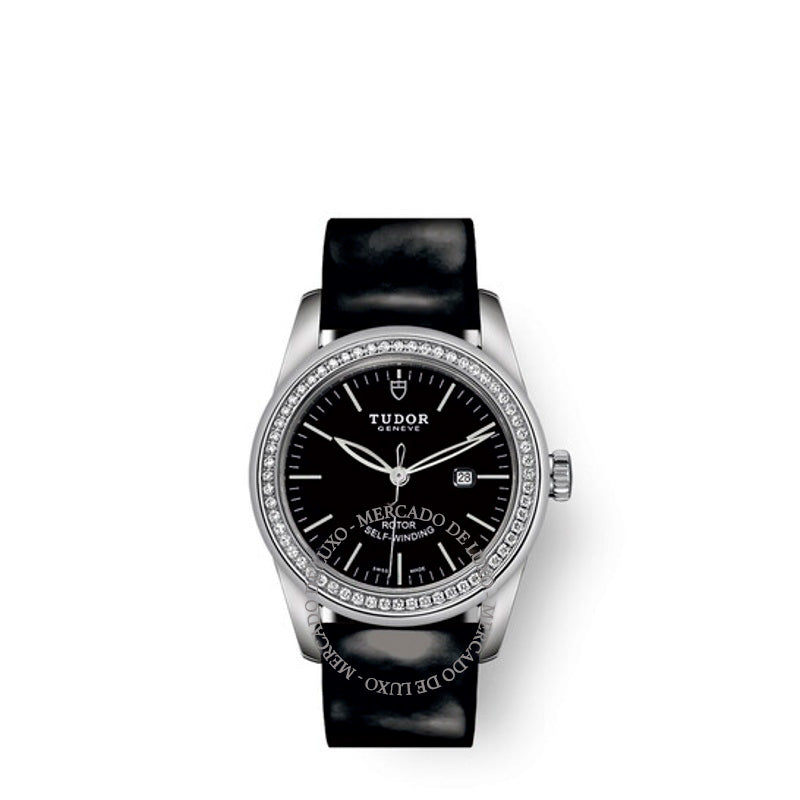 Relógio Glamour Date Automático Diamante Mostrador Preto 31 mm - Mercado de Luxo - O Maior E-Commerce de Bens, Produtos e Serviços de Luxo do Brasil.
