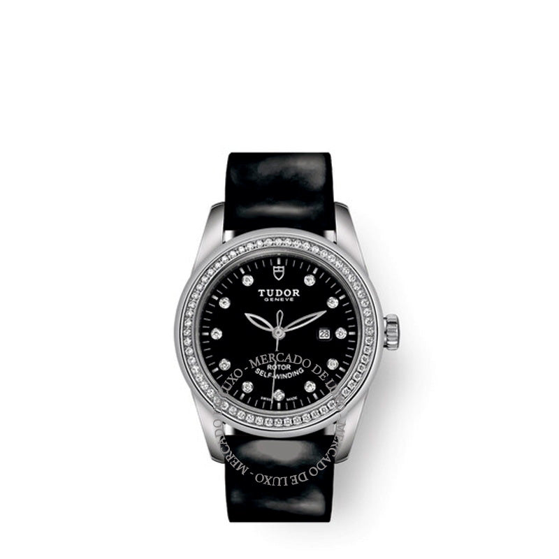 Relógio Glamour Date Automático Diamante Mostrador Preto 31 mm - Mercado de Luxo - O Maior E-Commerce de Bens, Produtos e Serviços de Luxo do Brasil.