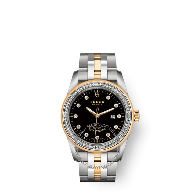 Relógio Glamour Date Automático Diamante Mostrador Preto 31 mm - Mercado de Luxo - O Maior E-Commerce de Bens, Produtos e Serviços de Luxo do Brasil.