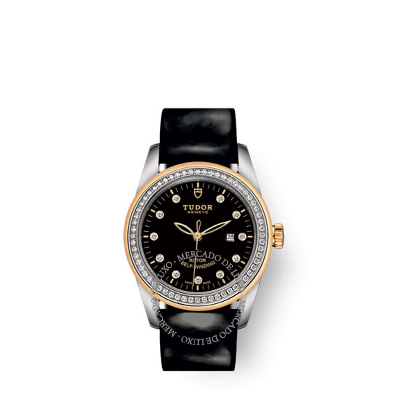 Relógio Glamour Date Automático Diamante Mostrador Preto 31 mm - Mercado de Luxo - O Maior E-Commerce de Bens, Produtos e Serviços de Luxo do Brasil.