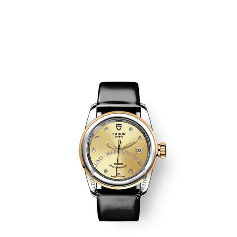 Relógio Glamour Date Automático Diamante Mostrador Champanhe 26 mm - Mercado de Luxo - O Maior E-Commerce de Bens, Produtos e Serviços de Luxo do Brasil.