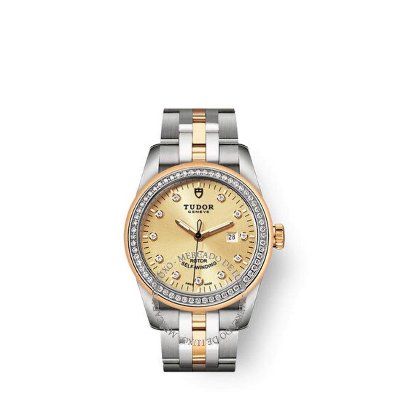 Relógio Glamour Date Automático Diamante Mostrador Champanhe 31 mm - Mercado de Luxo - O Maior E-Commerce de Bens, Produtos e Serviços de Luxo do Brasil.