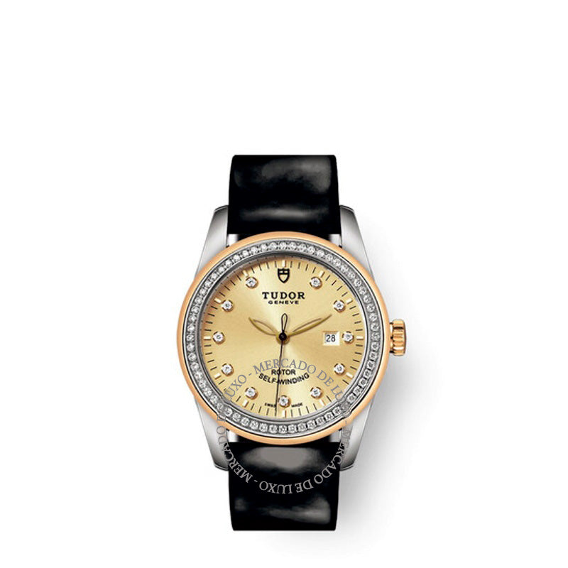 Relógio Glamour Date Automático Diamante Mostrador Champanhe 31 mm - Mercado de Luxo - O Maior E-Commerce de Bens, Produtos e Serviços de Luxo do Brasil.
