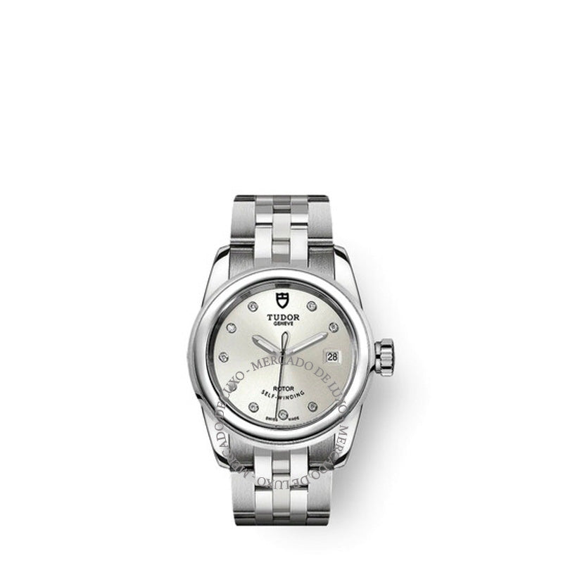 Relógio Glamour Date Automático Diamante Mostrador Prateado 26 mm - Mercado de Luxo - O Maior E-Commerce de Bens, Produtos e Serviços de Luxo do Brasil.