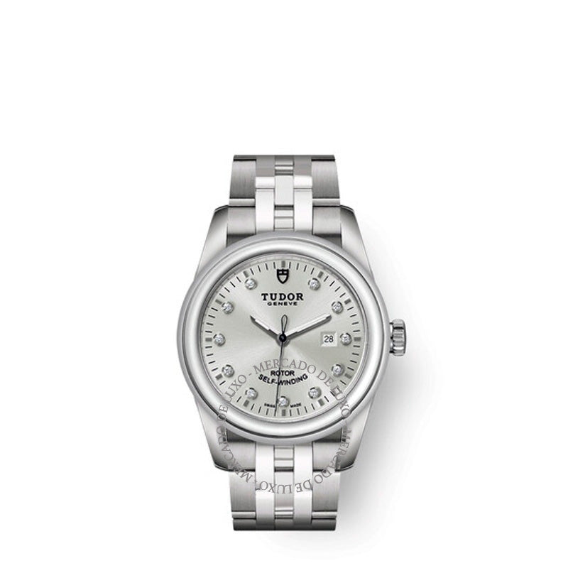 Relógio Glamour Date Automático Diamante Mostrador Prateado 31 mm - Mercado de Luxo - O Maior E-Commerce de Bens, Produtos e Serviços de Luxo do Brasil.