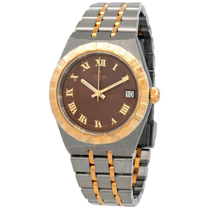 Relógio Royal Automatic Chocolate Brown Dial Two-Tone 34 mm - Mercado de Luxo - O Maior E-Commerce de Bens, Produtos e Serviços de Luxo do Brasil.