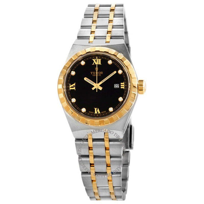 Relógio Royal Automatic Diamond Black Dial 28 mm 28 mm - Mercado de Luxo - O Maior E-Commerce de Bens, Produtos e Serviços de Luxo do Brasil.