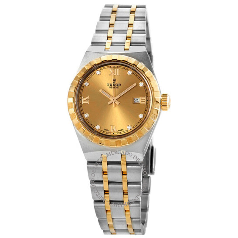 Relógio Royal Automatic Diamond Champagne Dial 28 mm  - Mercado de Luxo - O Maior E-Commerce de Bens, Produtos e Serviços de Luxo do Brasil.