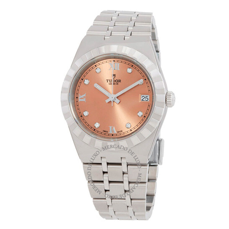 Relógio Royal Automatic Diamond Salmon Dial 34 mm - Mercado de Luxo - O Maior E-Commerce de Bens, Produtos e Serviços de Luxo do Brasil.