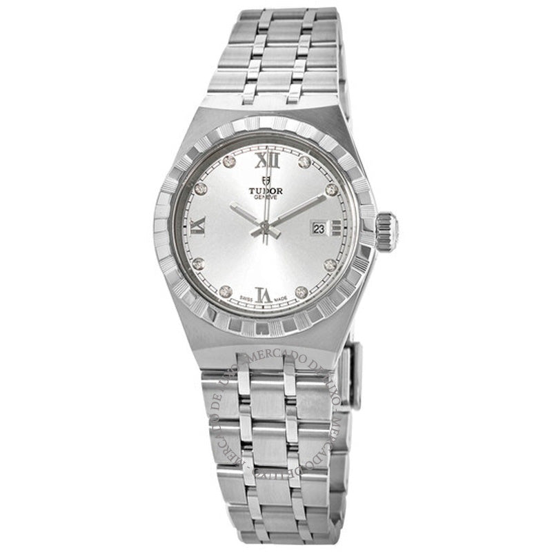 Relógio Royal Automatic Diamond Silver Dial 28 mm 28 mm - Mercado de Luxo - O Maior E-Commerce de Bens, Produtos e Serviços de Luxo do Brasil.