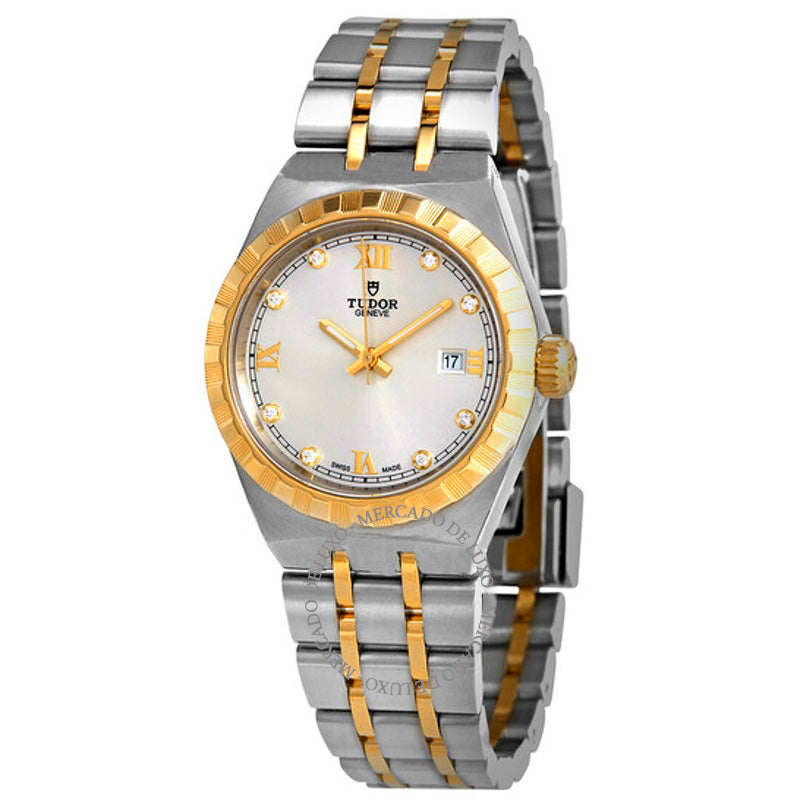 Relógio Royal Automatic Diamond Silver Dial 28 mm 28 mm - Mercado de Luxo - O Maior E-Commerce de Bens, Produtos e Serviços de Luxo do Brasil.