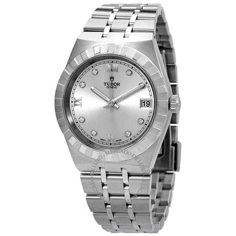 Relógio Royal Automatic Diamond Silver Dial 34 mm 34 mm - Mercado de Luxo - O Maior E-Commerce de Bens, Produtos e Serviços de Luxo do Brasil.