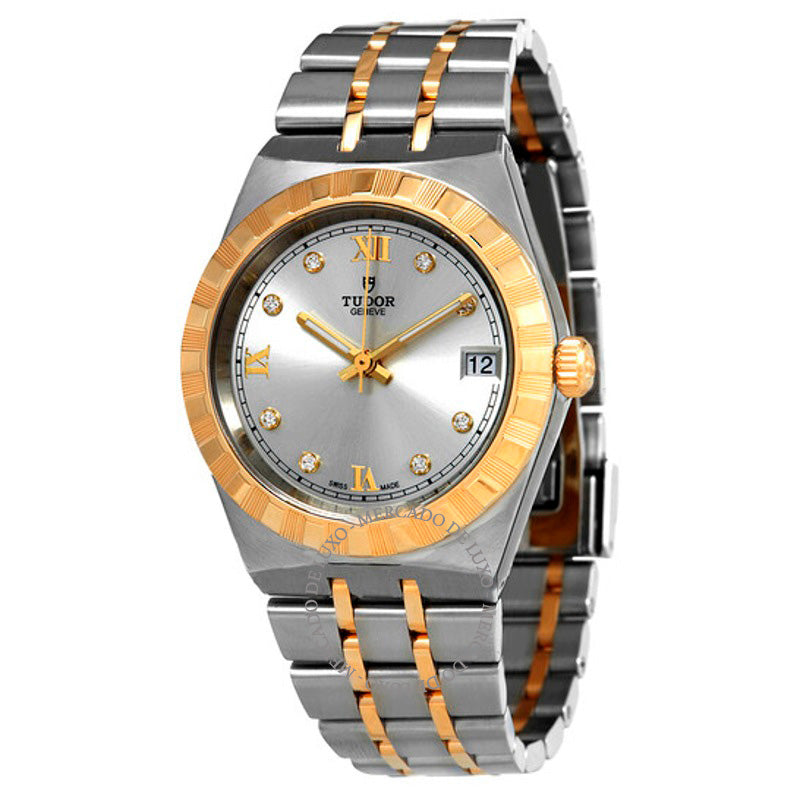 Relógio Royal Automatic Diamond Silver Dial 34 mm - Mercado de Luxo - O Maior E-Commerce de Bens, Produtos e Serviços de Luxo do Brasil.